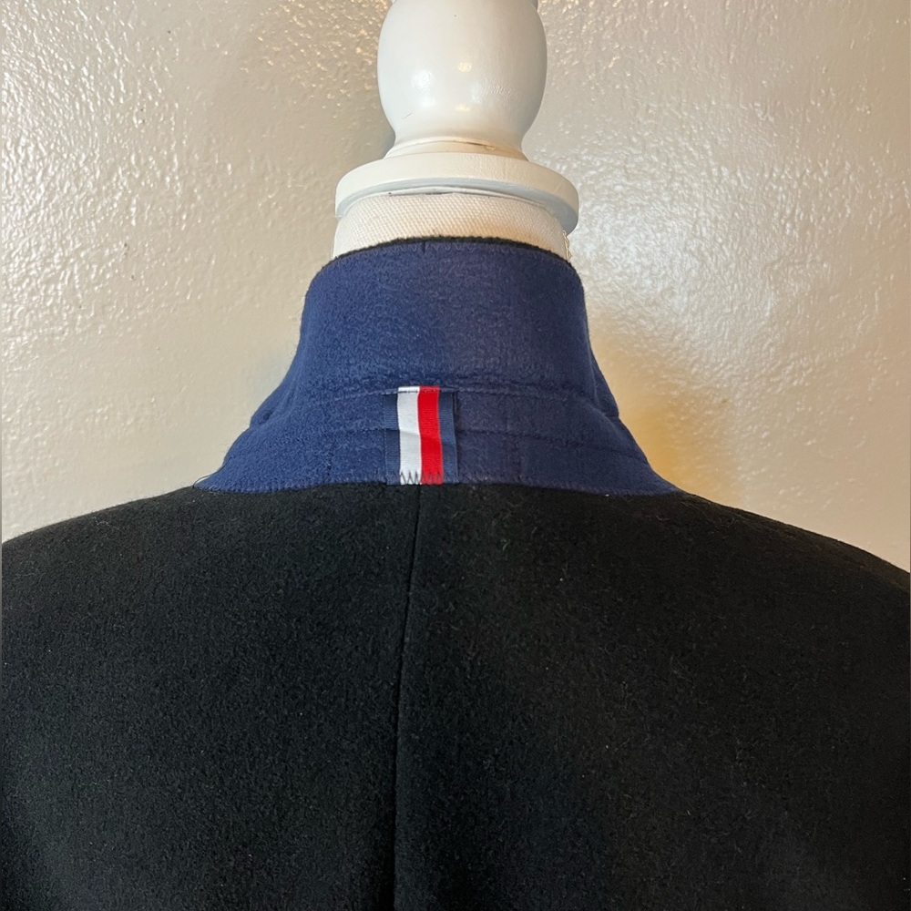 Tommy Hilfiger Men Addison Wool-Blend Trim Fit Overcoat Coat 46R Black - Picture 13 of 14